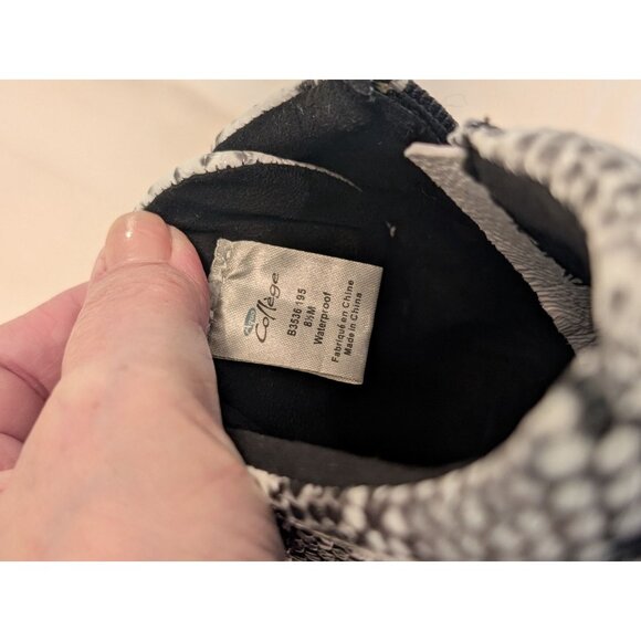 Womens Aqua College Waterproof Sneakers Snake Print High-Top Side Zipper Sz 8.5 - Picture 9 of 13